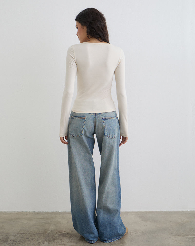 Afbeelding van Janana-top met lange mouwen in katoen Tofu