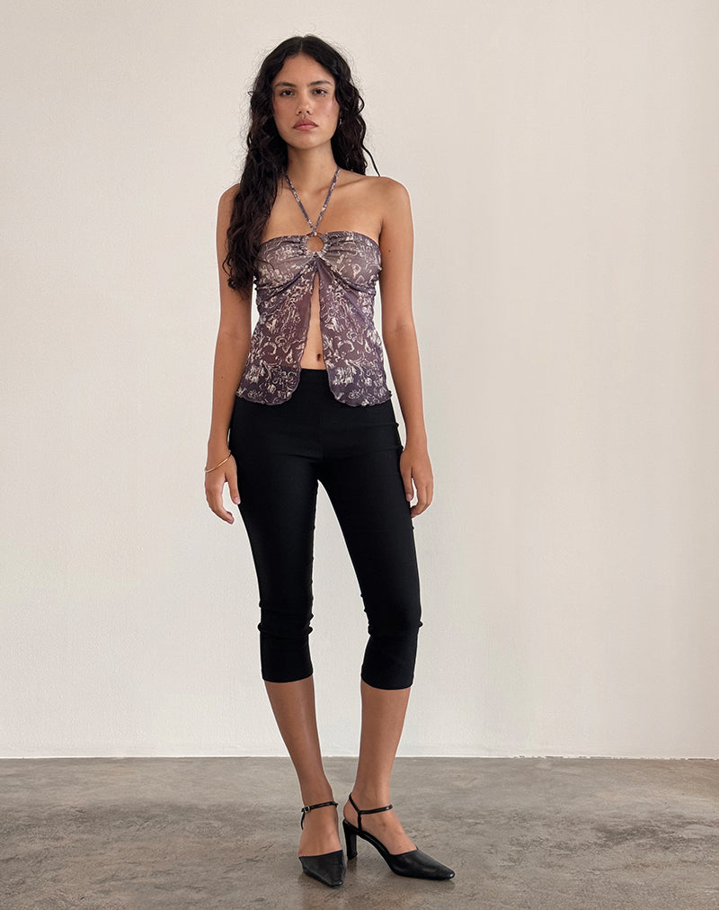 Afbeelding van Janar Top in Batik Botanical Bruin
