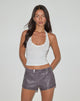 Afbeelding van Jarli hot pants in distressed PU washed plum