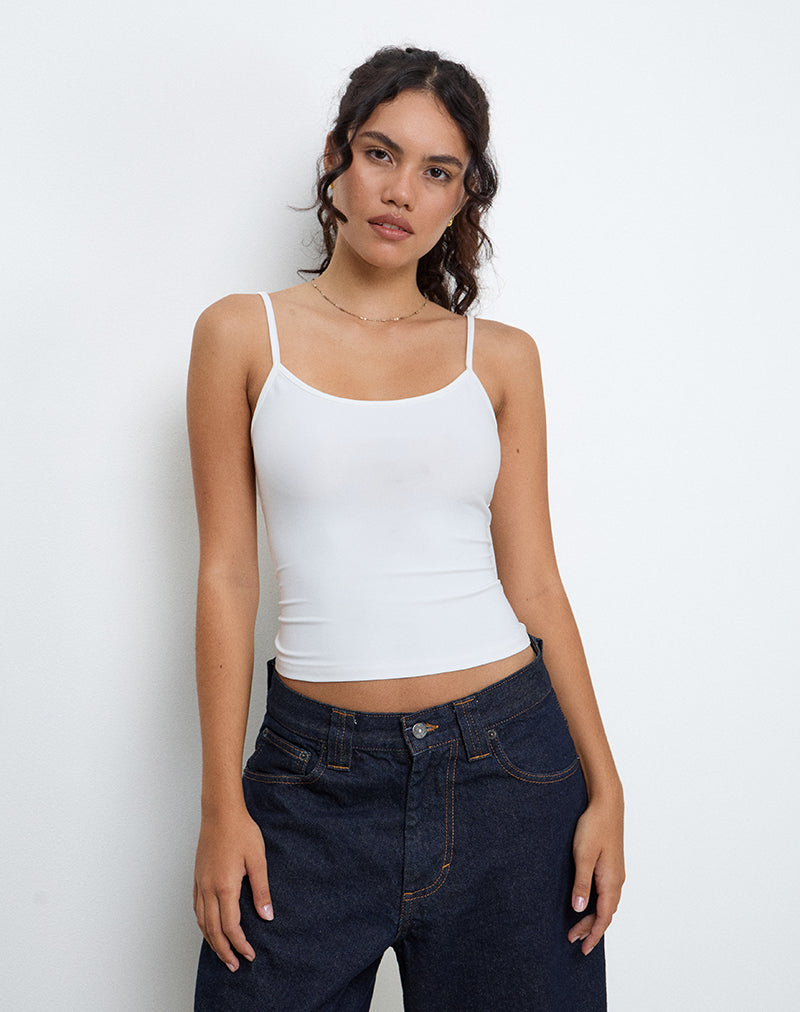 Jasila Vest Top in Wit