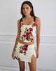 Afbeelding van Jatmi Corset Top in Boeket Rozen Crème