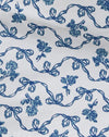 print van blauw en wit lint