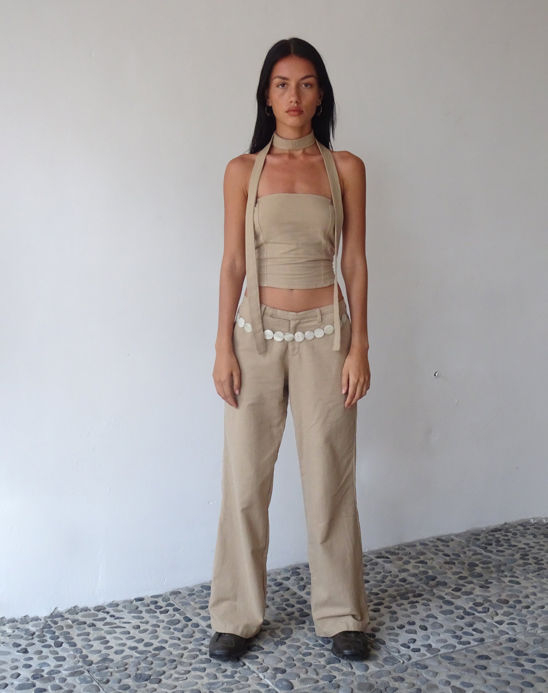 Afbeelding van MOTEL X JACQUIE Jawi broek in licht taupe