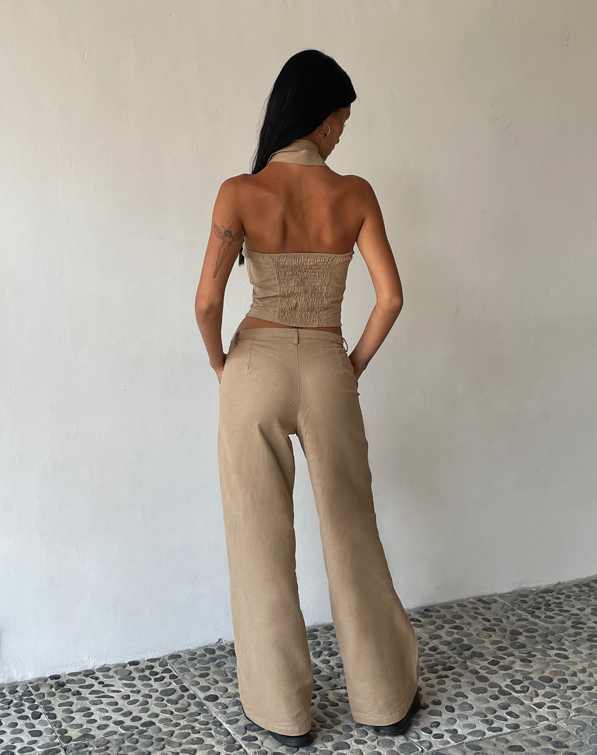 Afbeelding van MOTEL X JACQUIE Jawi broek in licht taupe