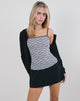 Afbeelding van Jeiha Cami Top in Floral Gingham Zwart