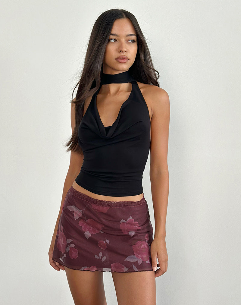Jeor Minirok in Blooming Rose Bourgondië