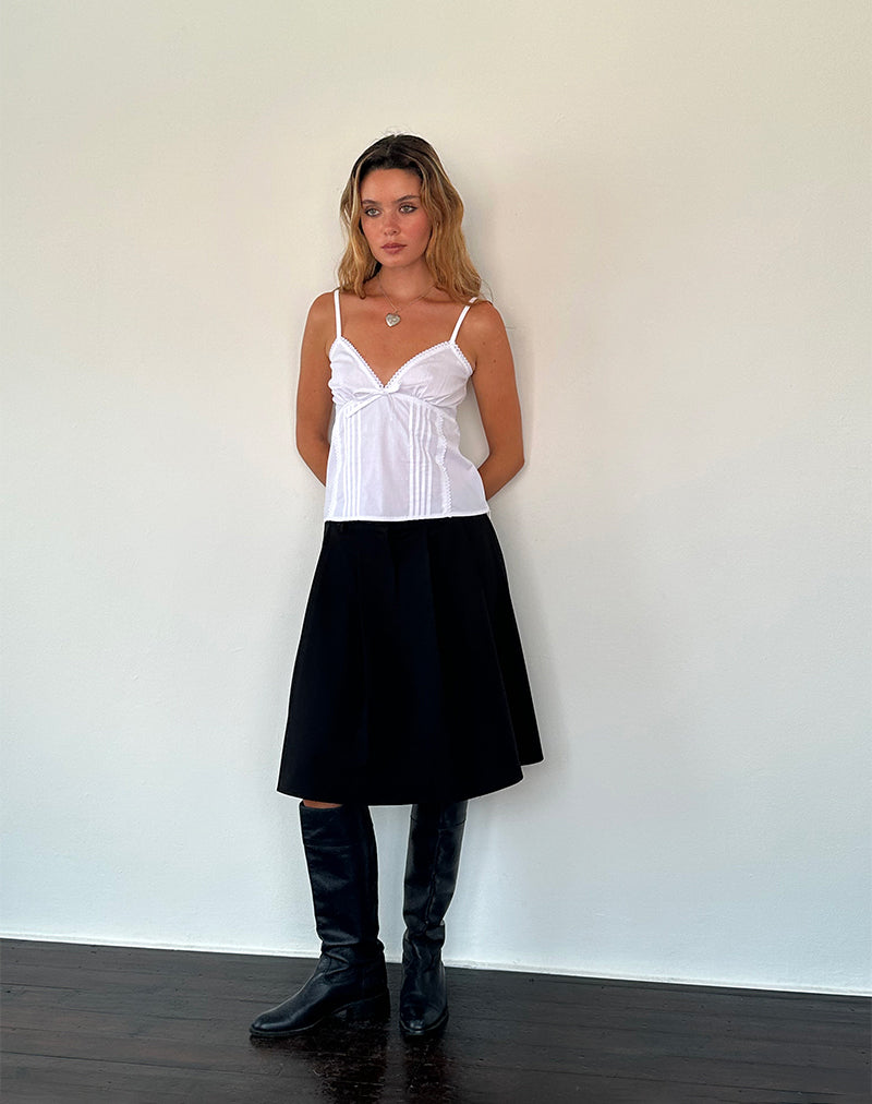 Afbeelding van Jepuni Cami Top in Wit Popeline