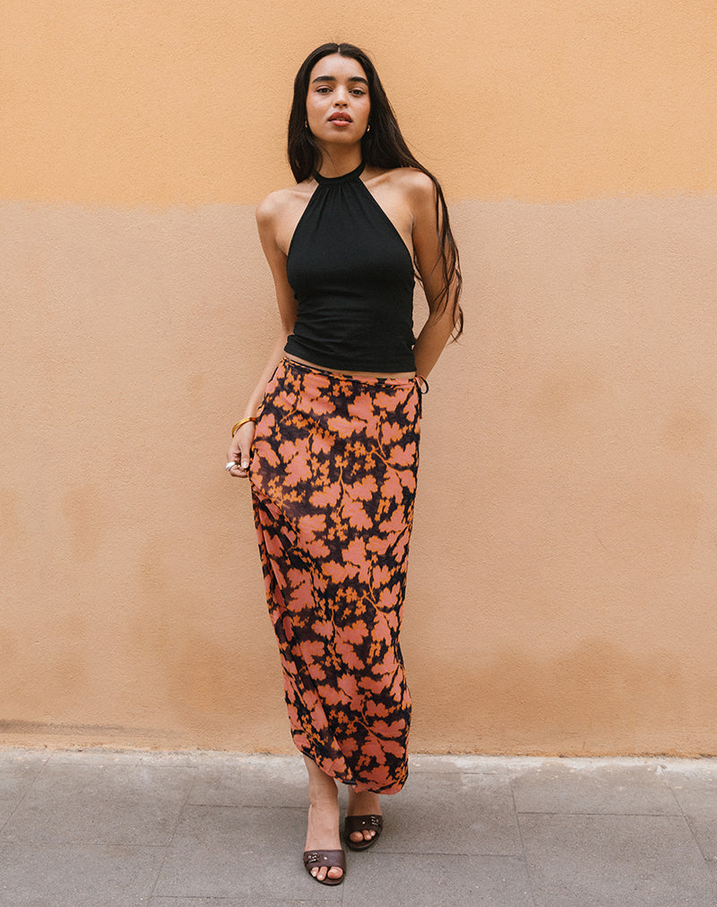 Jezza Slip Maxi Rok in Furnishing Bloemen