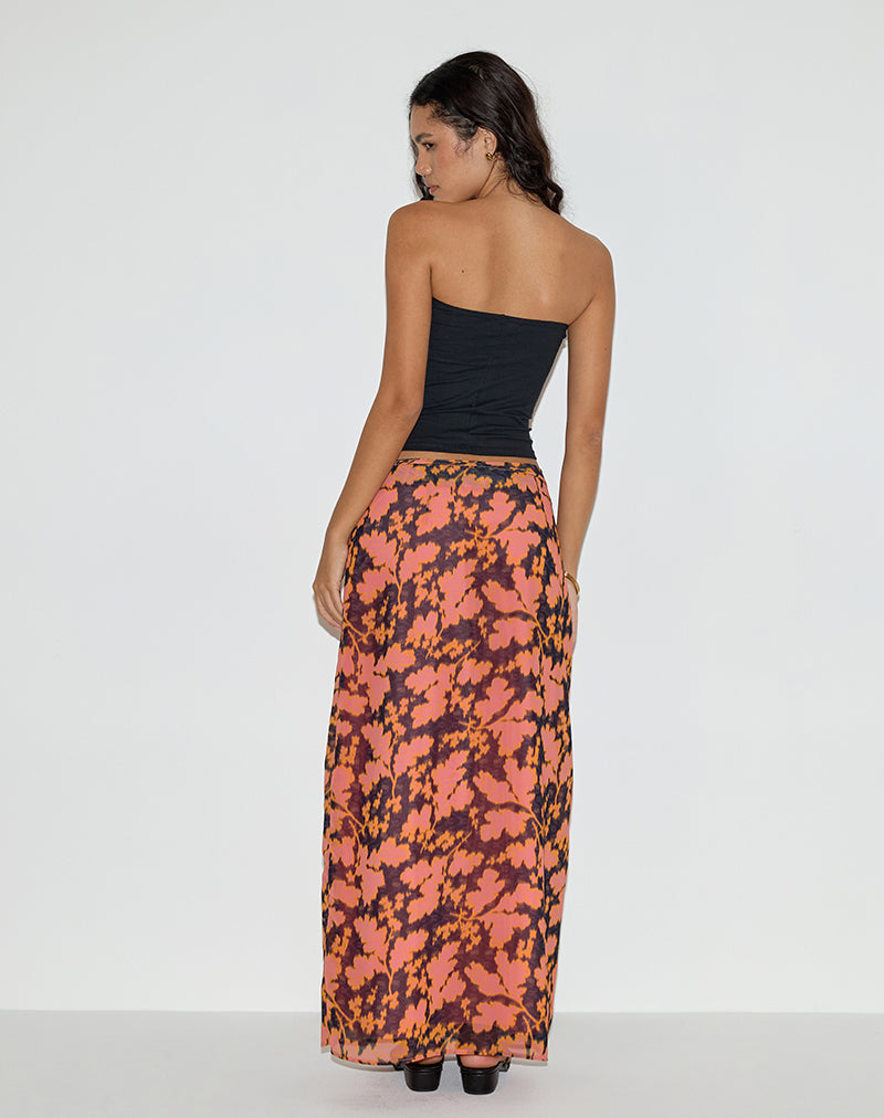 Afbeelding van Jezza Slip Maxi Rok in Sierkleurig Bloemen