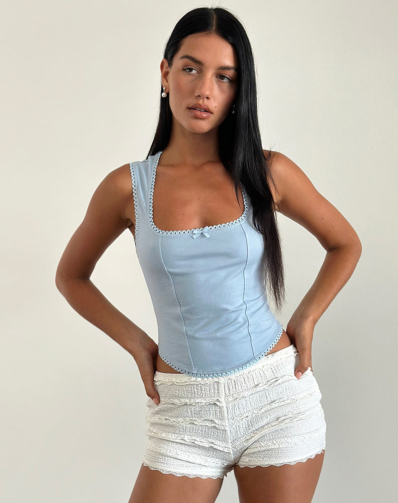 Afbeelding van Jinisa Corset Top in Nantucket Blue