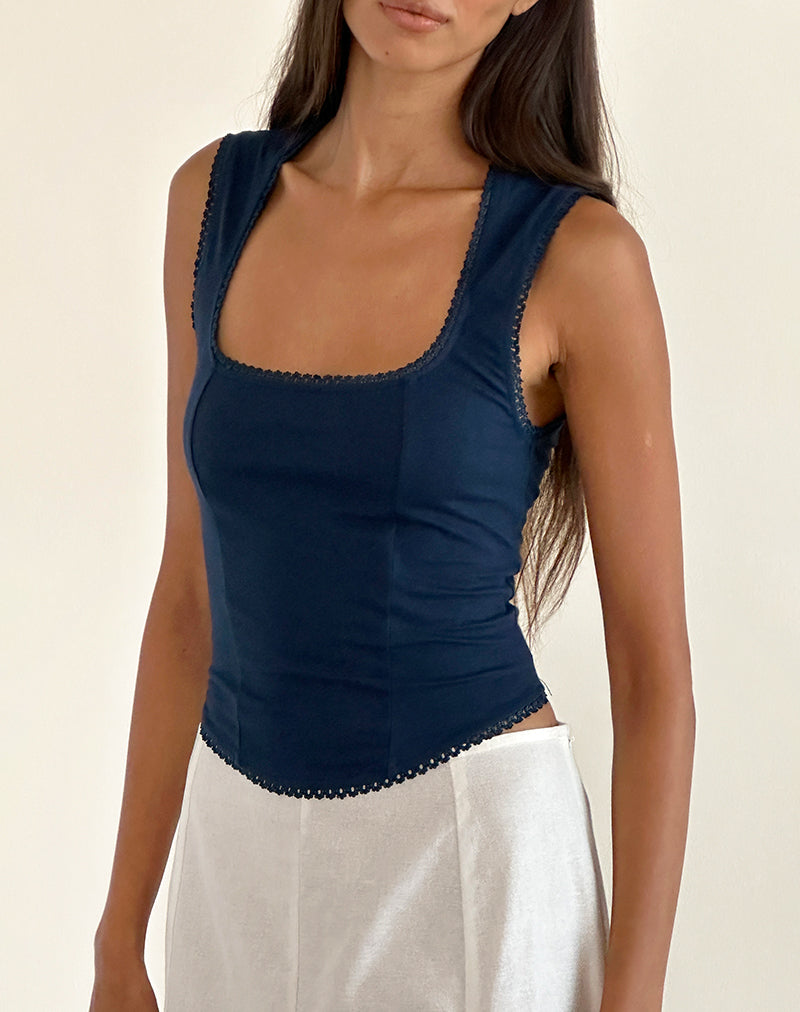 Afbeelding van Jinisa Corset Top in Navy