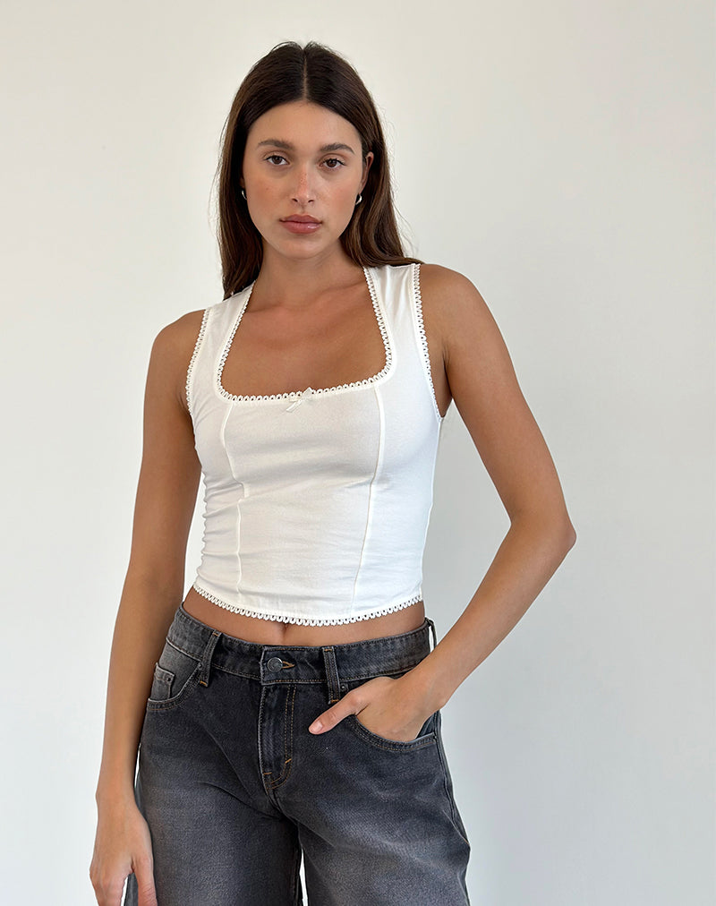 Afbeelding van Jinisa Corset Top in Off White