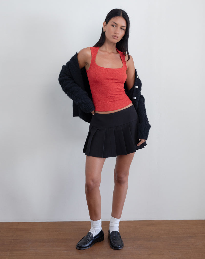 Afbeelding van Jinsu Top in Textured Stretch Rood