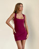Afbeelding van Jinsuen Bodycon Mini Dress in Lycra Bourgondië