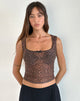 Afbeelding van Jiraya Top in Rar Leopard met meshprint