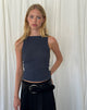 Afbeelding van Jiselle Gebreide Tanktop in Donker Houtskool