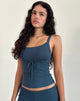 Afbeelding van Joanie Rib Knit Top in Ocean Storm