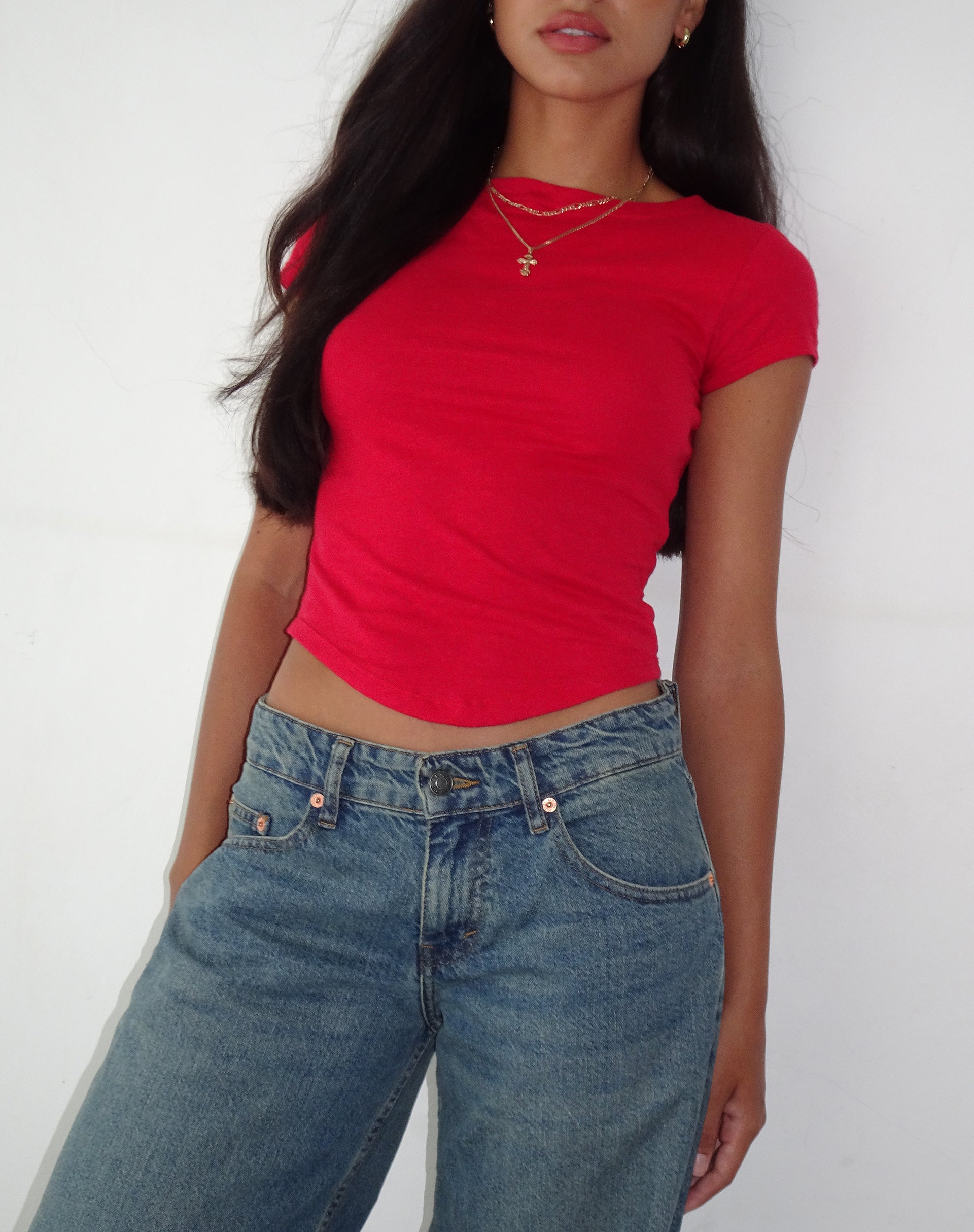 Afbeelding van Jojes Jersey Tee in Tango Rood