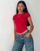 Afbeelding van Jojes Jersey Tee in Tango Rood