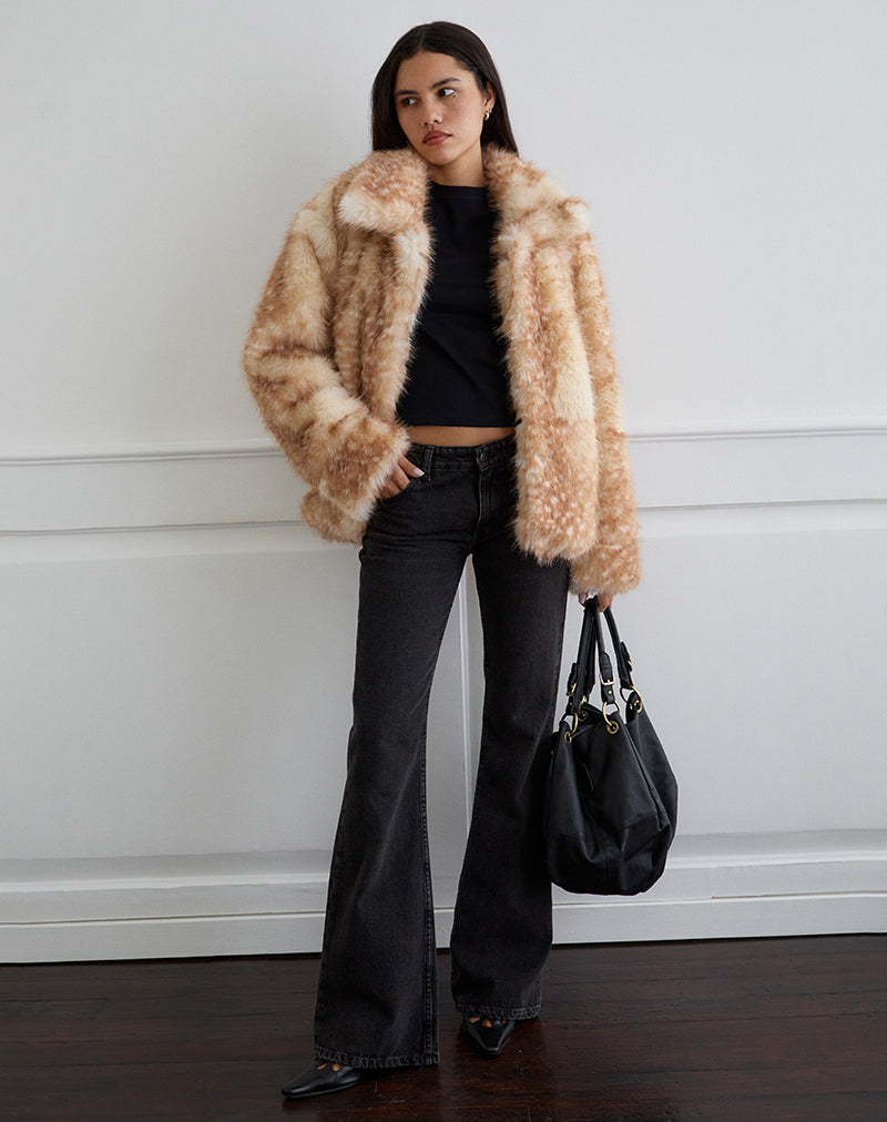 Afbeelding van Joji Jas in Beige Bambi Print