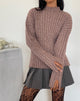 Afbeelding van Judah Oversized Grof Ribtrui in Taupe