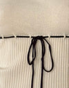 Beige met zwarte band