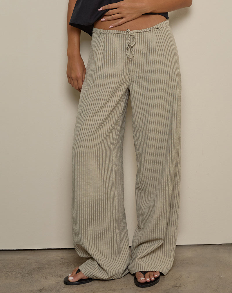 Juria broek in neutrale kaki streep