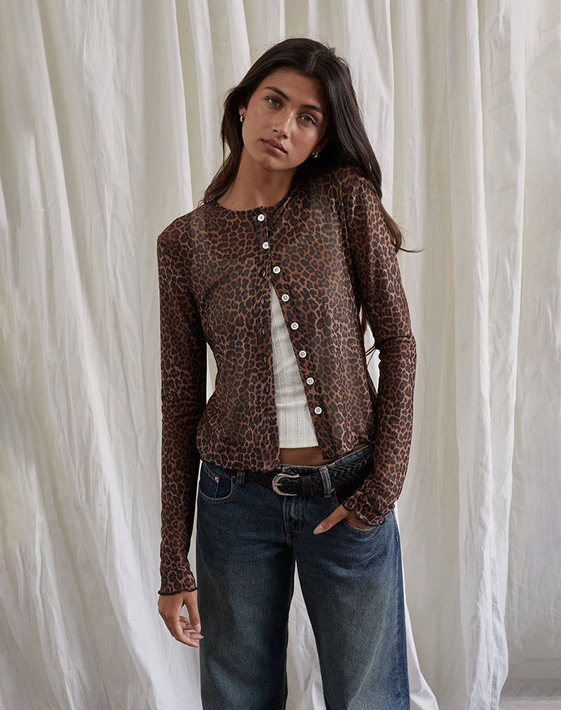 Afbeelding van Kahula Shirt in Mesh Rar Leopard