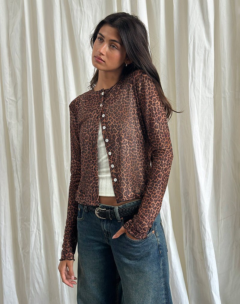 Afbeelding van Kahula Shirt in Mesh Rar Leopard