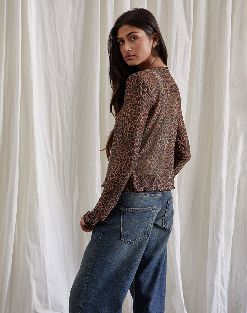Afbeelding van Kahula Shirt in Mesh Rar Leopard