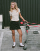 Afbeelding van Kaimar Mini rok met riem in zwart