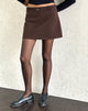 Afbeelding van Kaimar minirok in krijtstreep bruin Tailoring