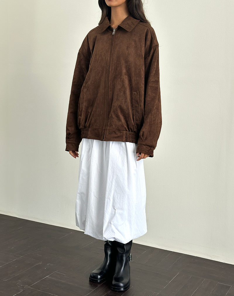 Afbeelding van Cavita Jas in Faux Suede Bruin