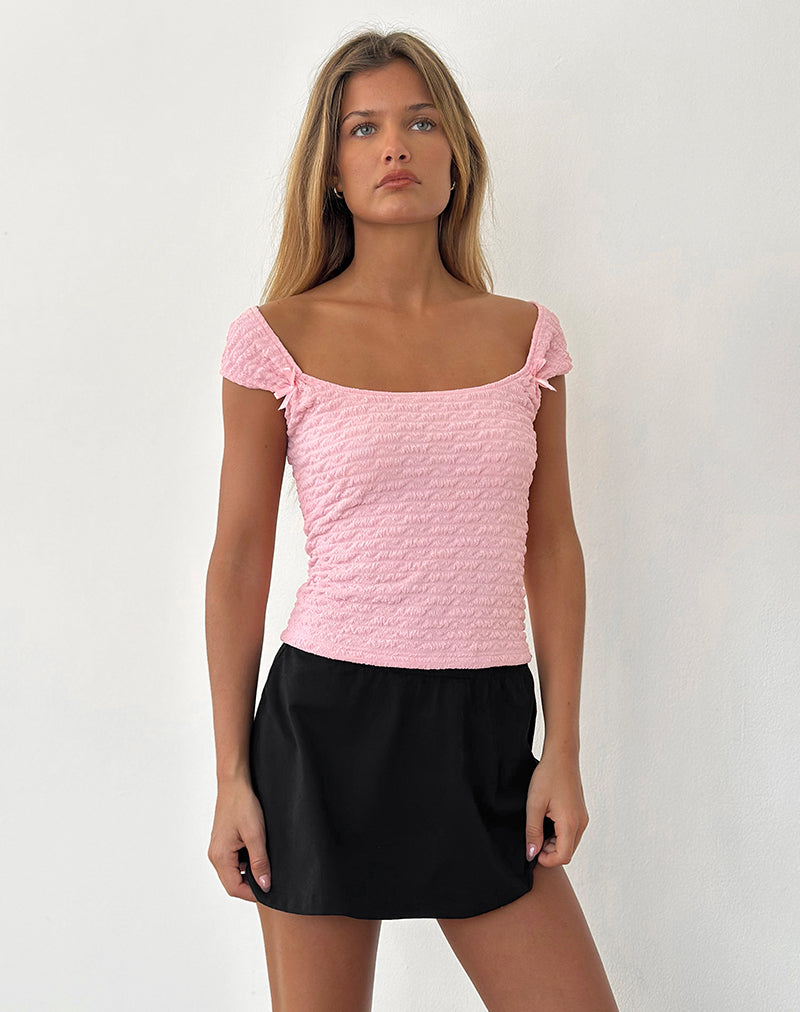 Afbeelding van Kalisa Strik Top in Structuur Roze