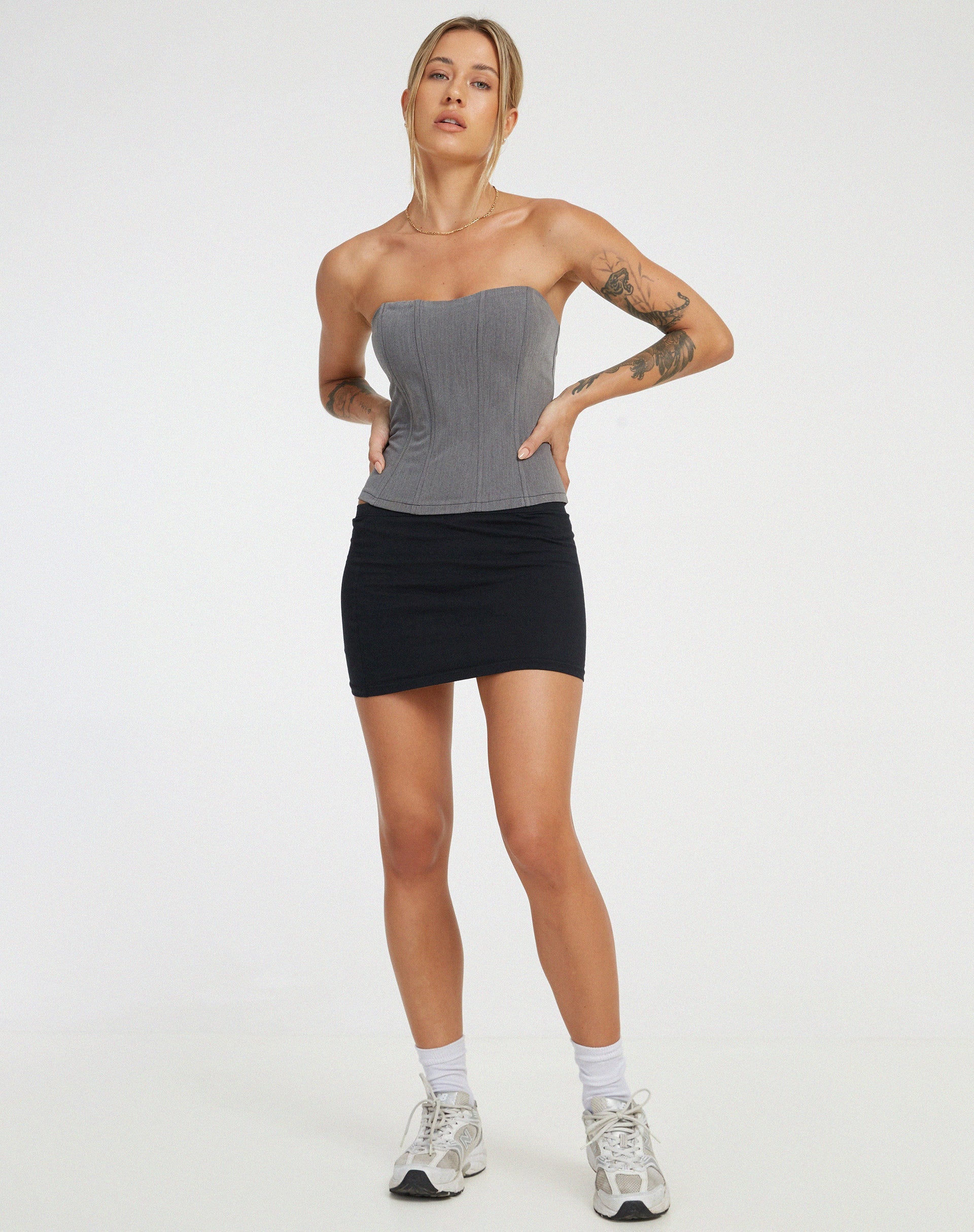 Afbeelding van Kansa Corset Top in Charcoal