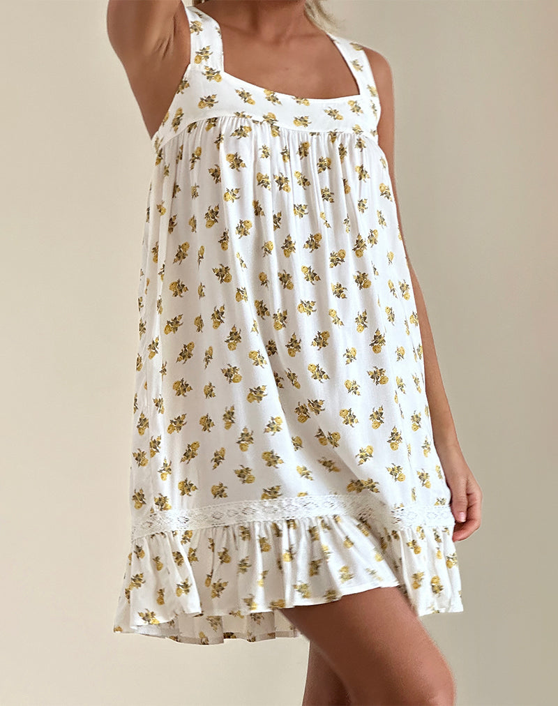 Karina Jurk in Funshine Floral Off White