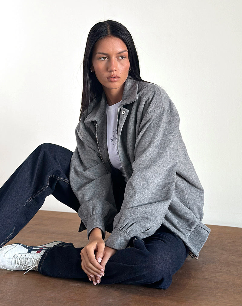 Afbeelding van Karinta Jacket in grijs gemêleerd wol