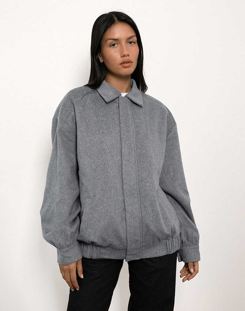 Afbeelding van Karinta Jacket in grijs gemêleerd wol