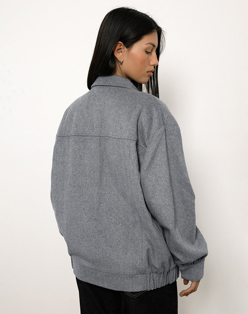 Afbeelding van Karinta Jacket in grijs gemêleerd wol