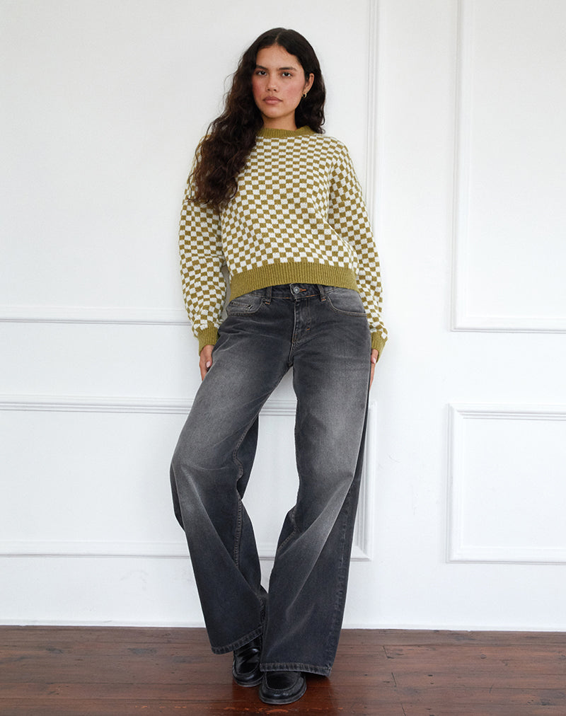 Karu trui in Check Green