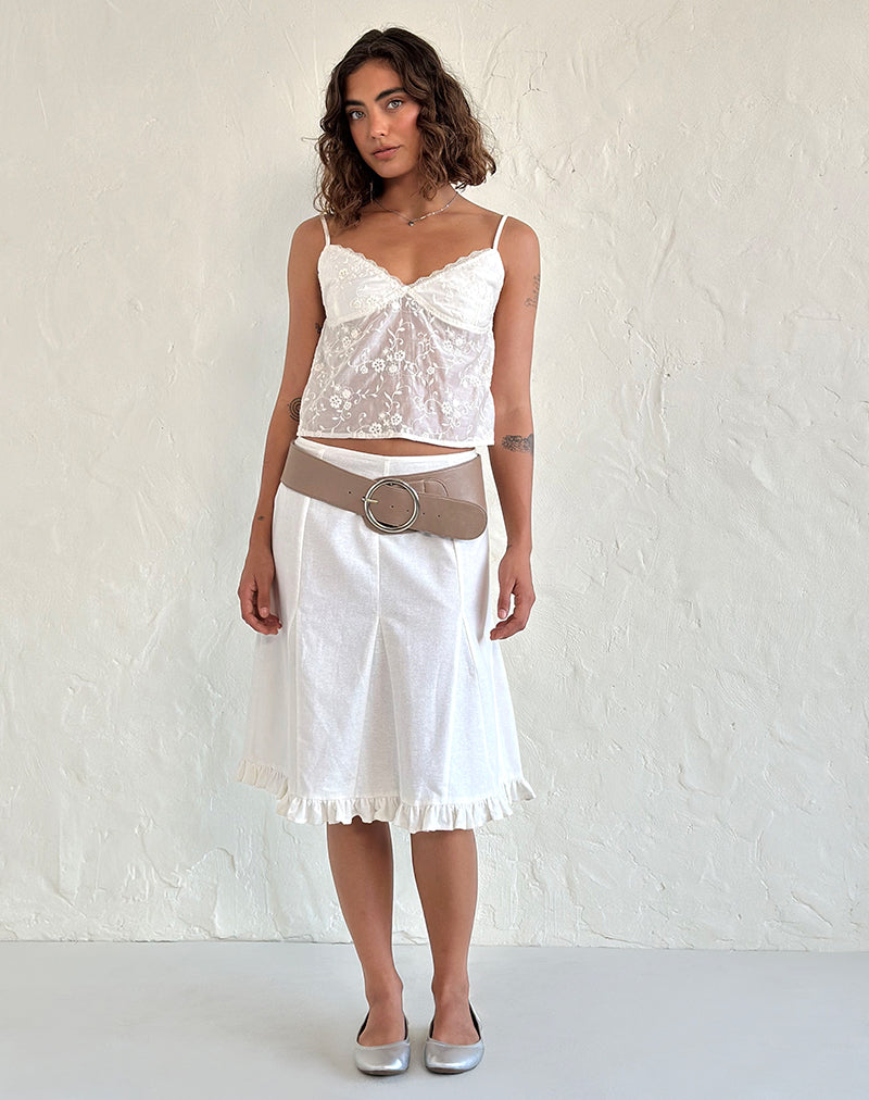 Kasturi Top in Broderie Wit