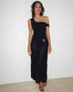 Afbeelding van Katja Maxi Dress in Zwart Textured Crochet