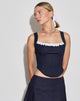 Afbeelding van Kayatra Corset Top in Chambray Indigo