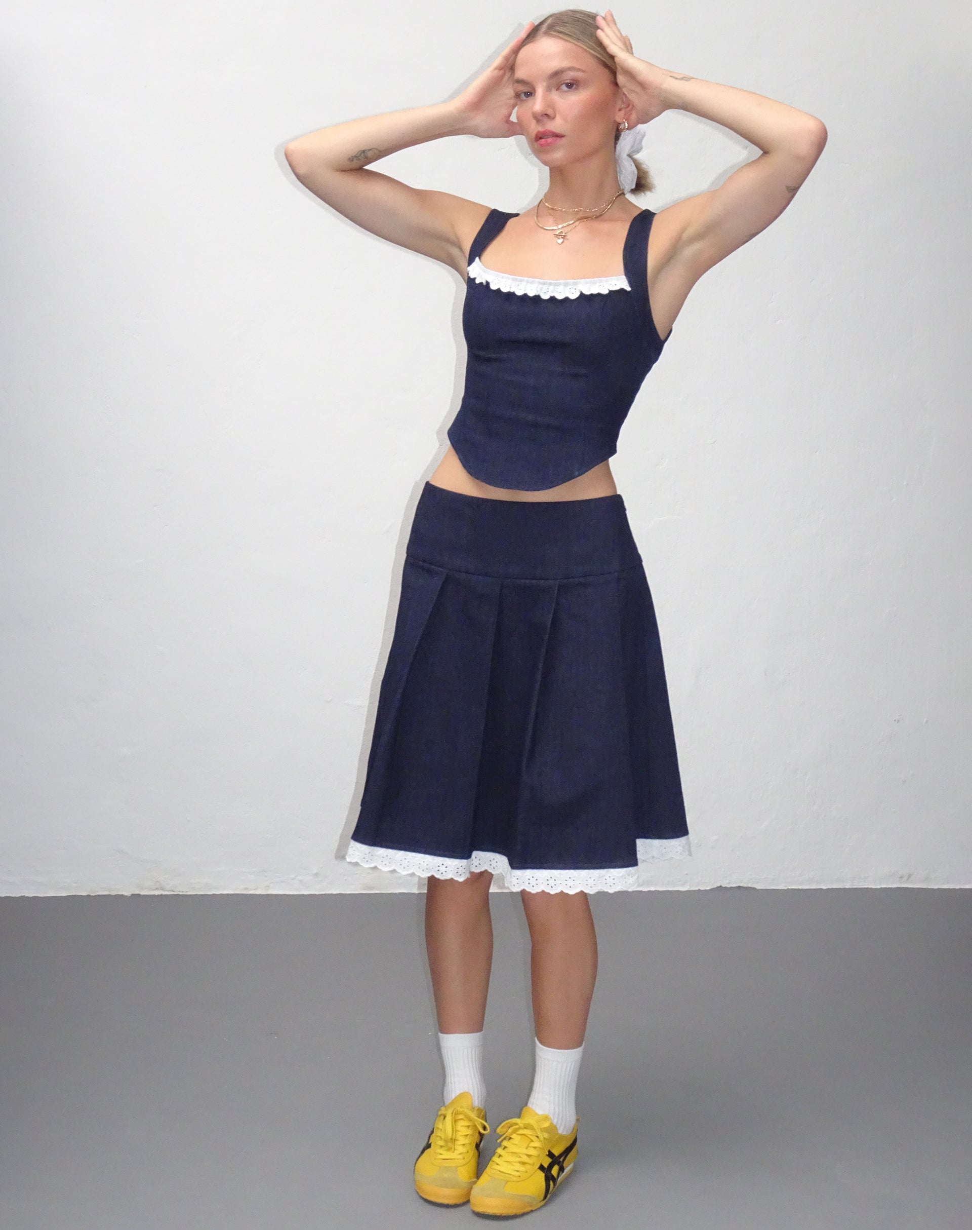 Afbeelding van Kayatra Corset Top in Chambray Indigo