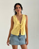 Afbeelding van Kayve Tie Front Top in Limonade