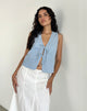 Afbeelding van Kayve Top met striksluiting in Nantucket Blue