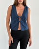 Afbeelding van Kayve Top met Stropdas in Navy