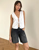 Afbeelding van Kayve Top met Stropdas in Off White