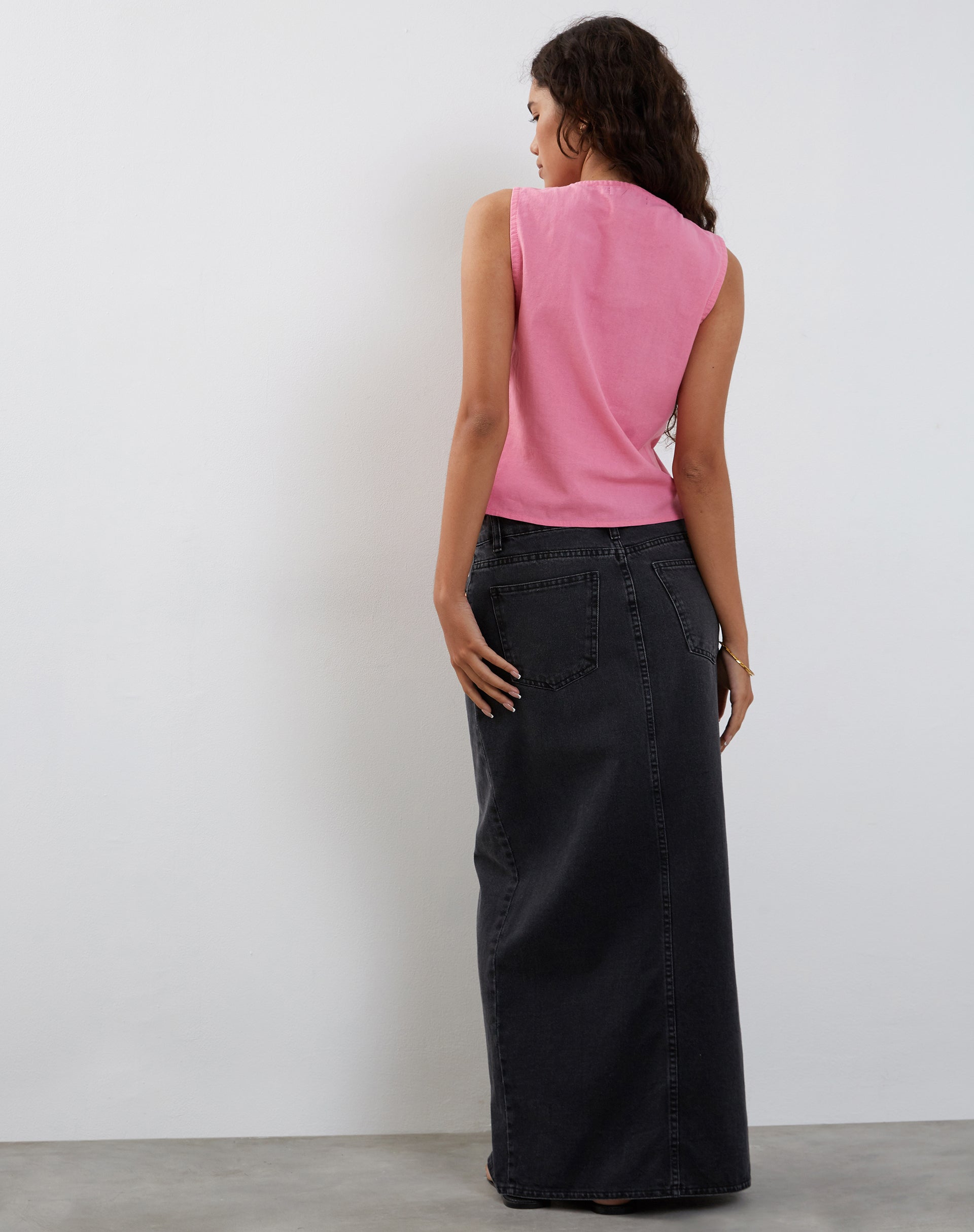 Afbeelding van Kayve Top met striksluiting in Bubblegum Roze