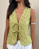 Afbeelding van Kayve Top met striksluiting in Little Daisy Broderie Lime